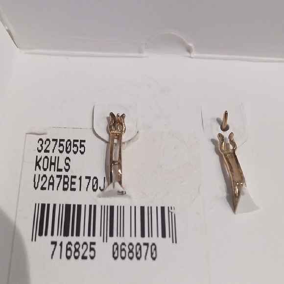 Kohl's Gold Multicolor Stone Hoop Earrings - Picture 3 of 6